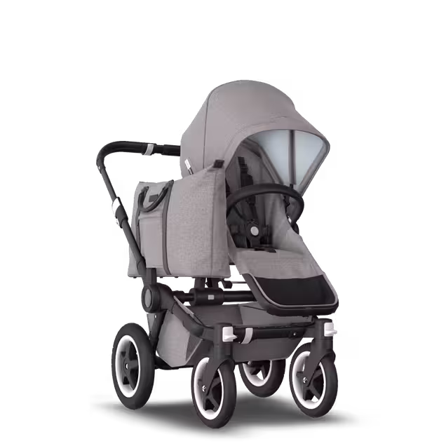 Refurbished Bugaboo Donkey2 Mono complete BLACK/MINERAL LIGHT GREY - Main Image Slide 1 of 14