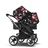 Bugaboo Donkey 5 Duo double stroller graphite base, midnight black fabrics, animal explorer pink/ red sun canopy - Thumbnail Slide 2 of 10