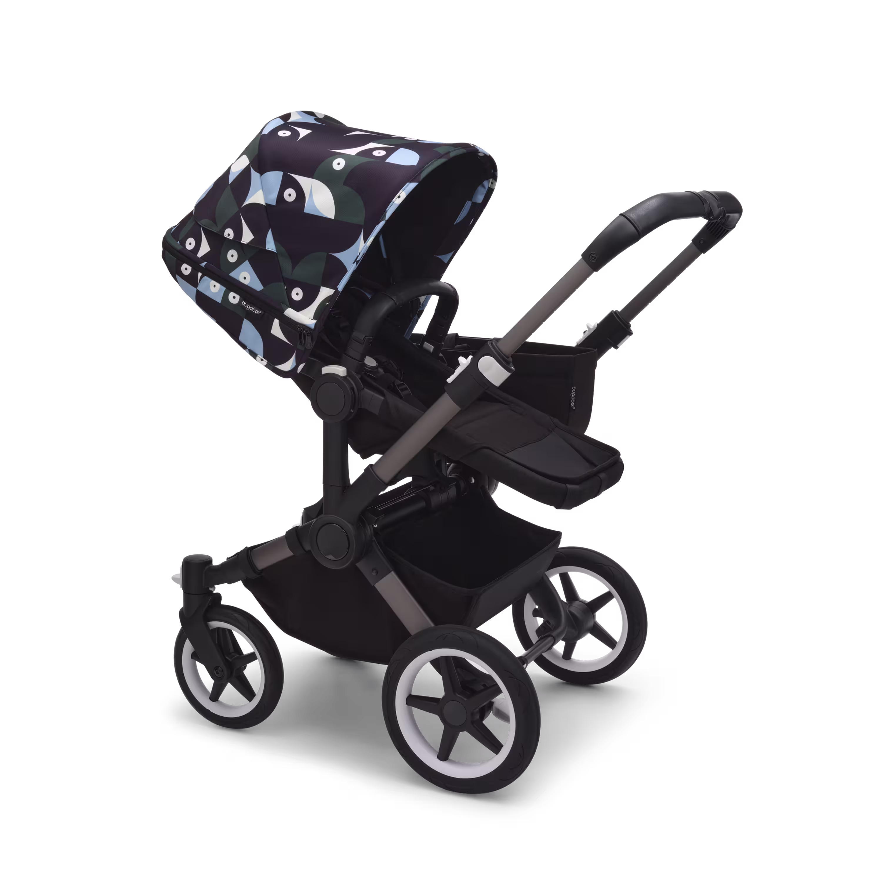 Bugaboo Donkey 5 sun canopy Animal Explorer GREEN/ LIGHT BLUE  - Main Modal Image Slide 2 of 3
