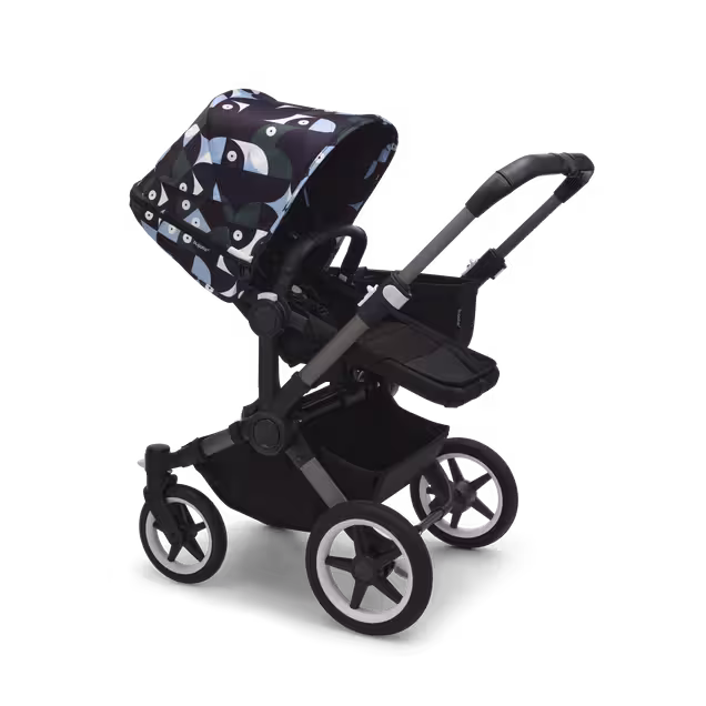 Bugaboo Donkey 5 sun canopy Animal Explorer GREEN/ LIGHT BLUE  - Main Image Slide 2 of 3