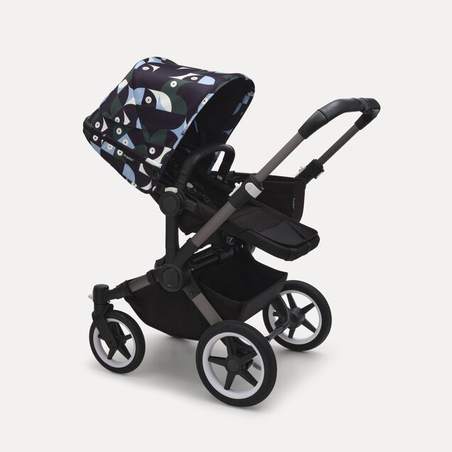 Bugaboo Donkey 5 sun canopy Animal Explorer GREEN/ LIGHT BLUE  - Main Image Slide 2 of 3