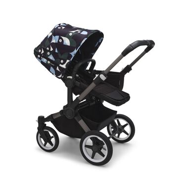 Bugaboo Donkey 5 sun canopy Animal Explorer GREEN/ LIGHT BLUE  - view 2