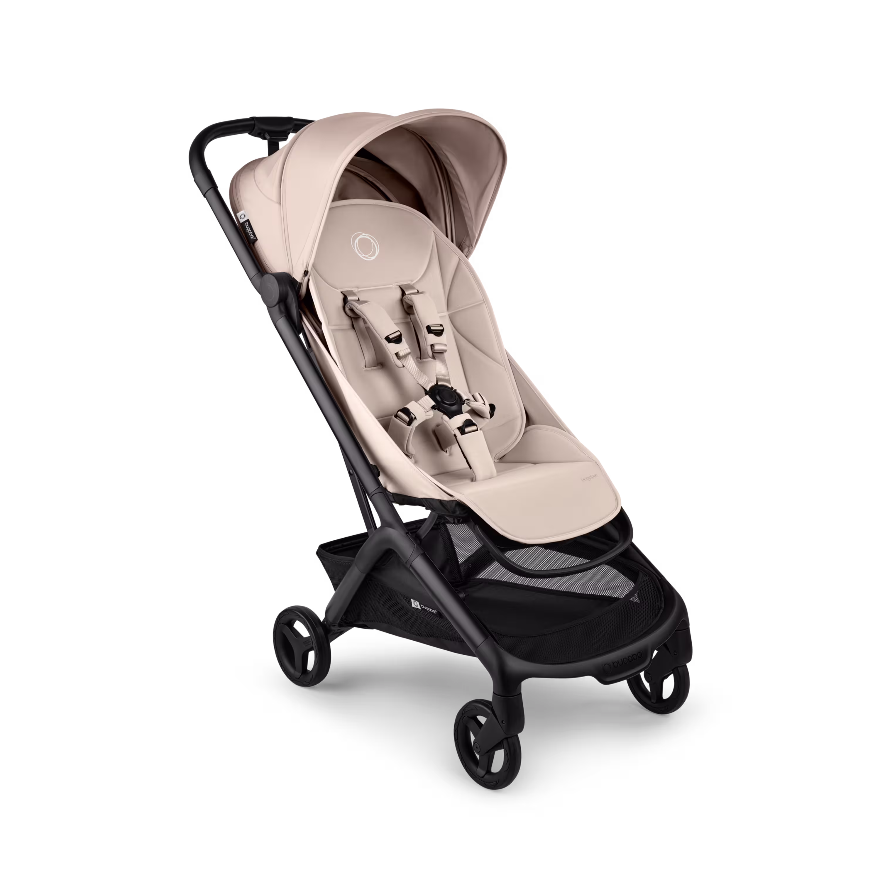 Bugaboo Butterfly 2 Poussette de voyage châssis noir, habillages desert taupe, capote desert taupe - Main Modal Image Slide 1 of 8