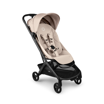 Bugaboo Butterfly 2 Poussette de voyage châssis noir, habillages desert taupe, capote desert taupe
