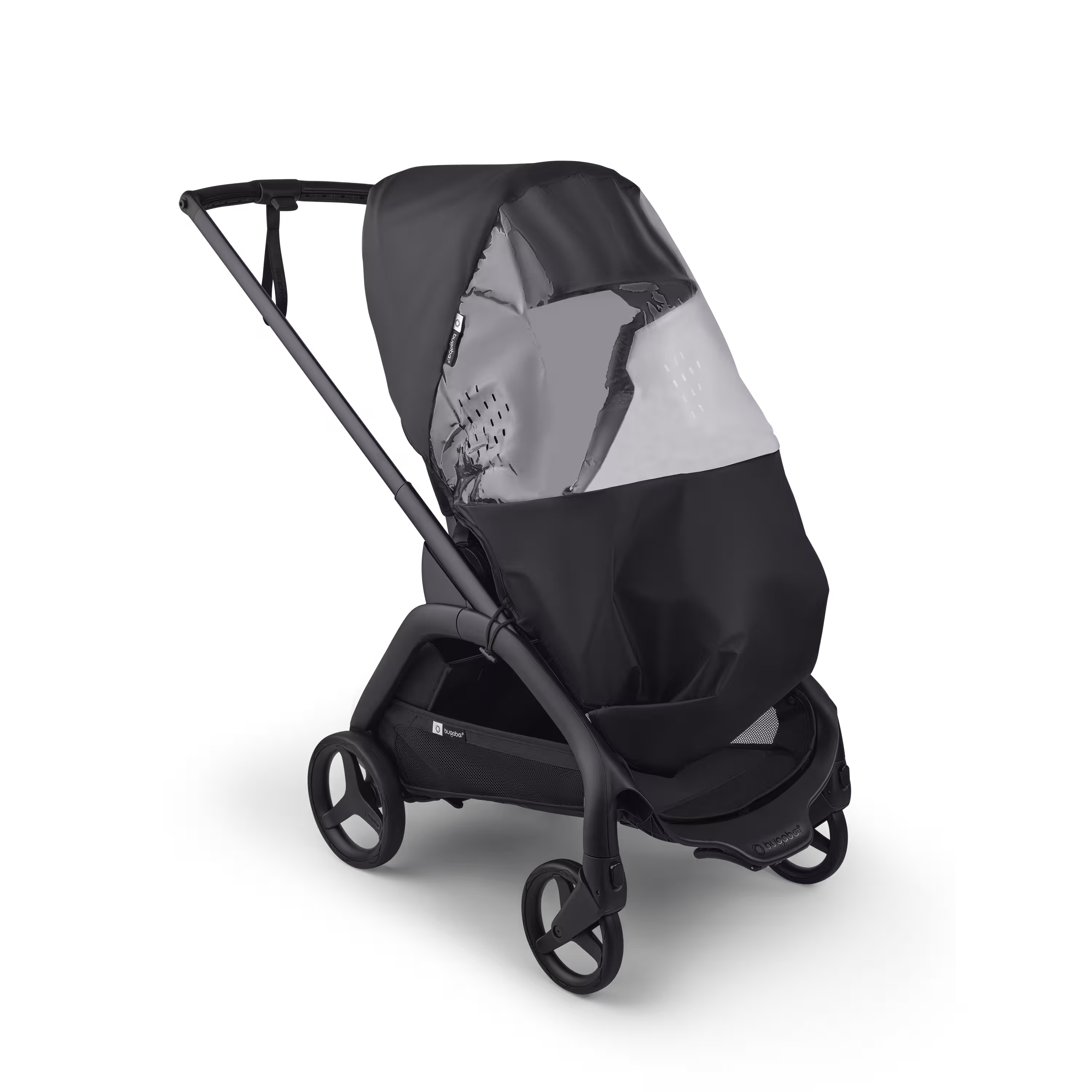 Bugaboo Dragonfly Plus seat stroller black base, desert taupe fabrics, misty white sun canopy - Main Modal Image Slide 10 of 10