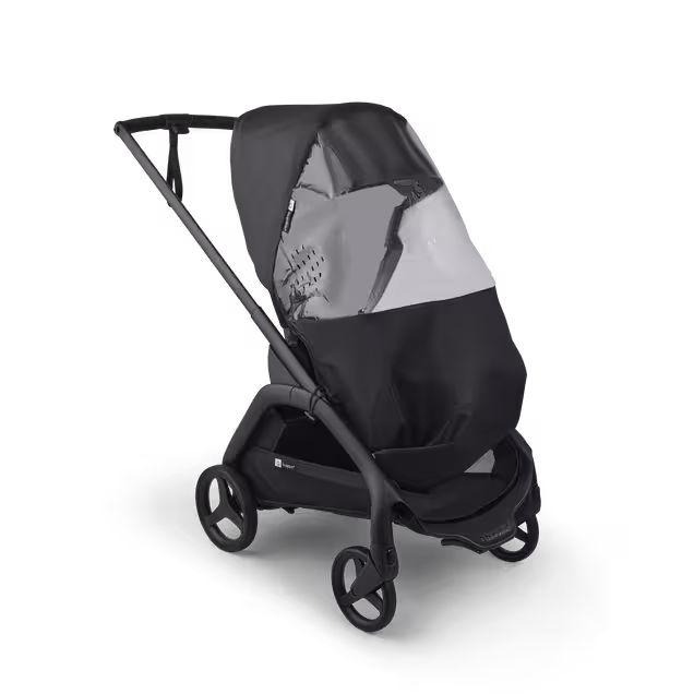 Bugaboo Dragonfly Plus seat stroller black base, desert taupe fabrics, misty white sun canopy - Main Image Slide 10 of 10