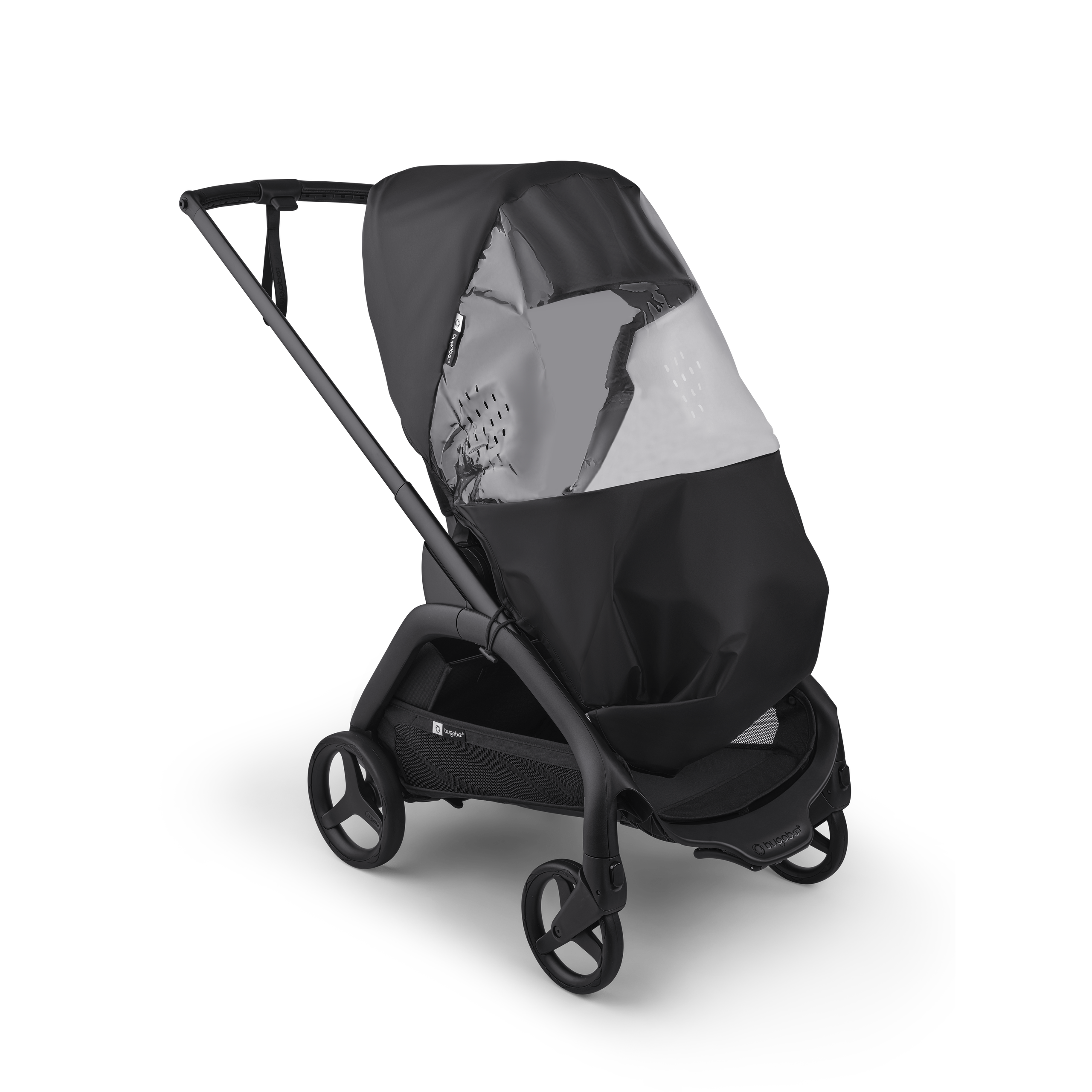 Bugaboo Dragonfly Plus seat stroller black base, desert taupe fabrics, misty white sun canopy - Thumbnail Slide 10 of 10
