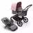 Bugaboo Fox 5 carrycot and seat pushchair with graphite chassis, grey melange fabrics and morning pink sun canopy. - Thumbnail Slide 1 of 13
