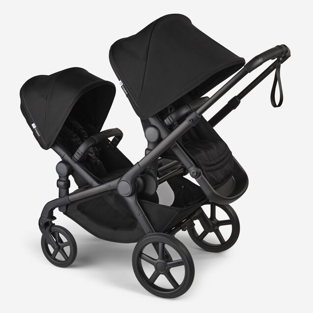 Bugaboo Kangaroo tandem pram black base, forest green fabrics, forest green sun canopy - Main Image Slide 8 of 12