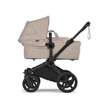 Bugaboo Donkey 6 2-in-1  stroller black base, desert taupe melange fabrics, desert taupe melange sun canopy - view 2