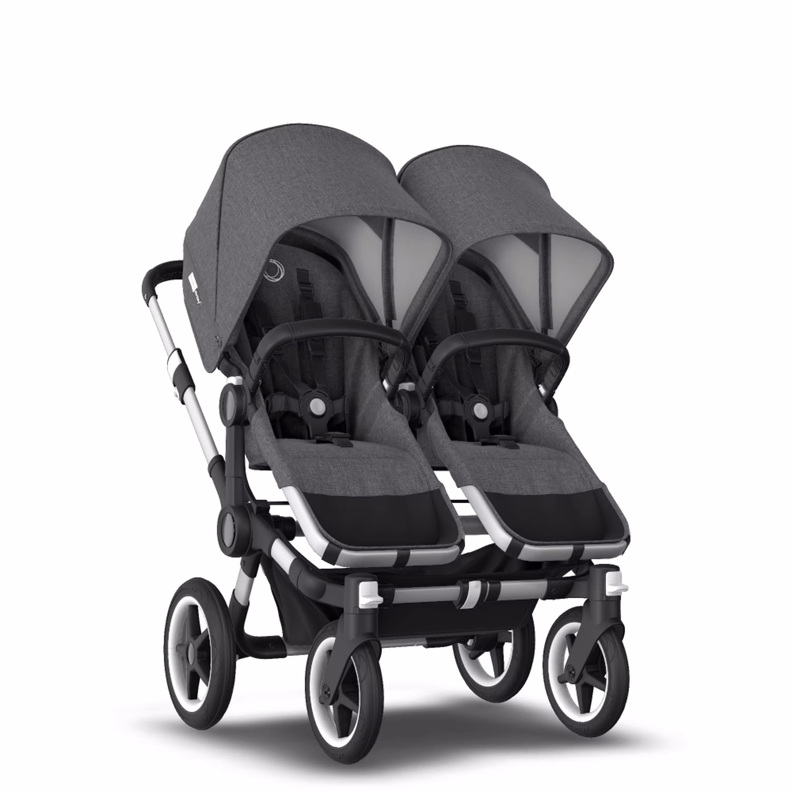 AU - Bugaboo Donkey 3 Twin Seat and Bassinet Stroller Grey Melange, Aluminum chassis - Main Modal Image Slide 4 of 8