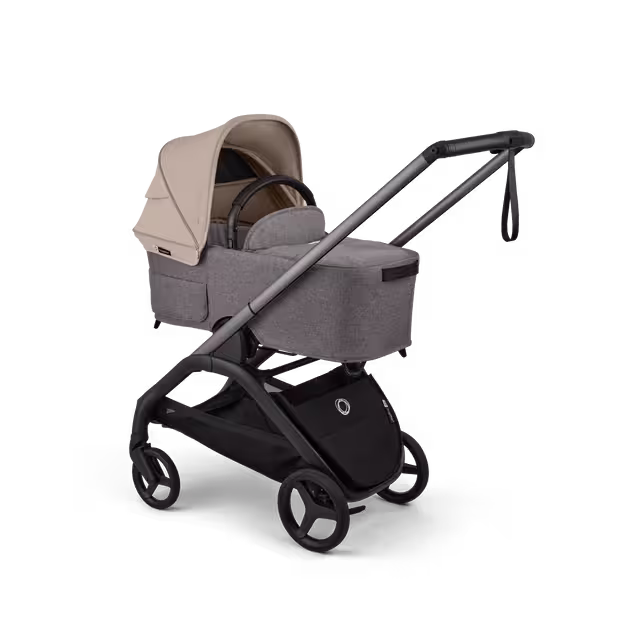 Bugaboo Dragonfly Plus 2-in-1 stroller graphite base, grey melange fabrics, desert taupe sun canopy - Main Image Slide 2 of 11