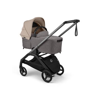 Bugaboo Dragonfly Plus 2-in-1 stroller graphite base, grey melange fabrics, desert taupe sun canopy - view 2