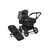 PP Bugaboo Donkey 5 Mono bassinet and seat stroller black base, midnight black fabrics, grey mélange sun canopy - Thumbnail Slide 1 of 4
