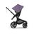 Bugaboo Fox 5 Renew seat stroller, with black chassis, Heritage Black fabrics, and Astro Purple sun canopy. - Thumbnail Slide 3 of 12