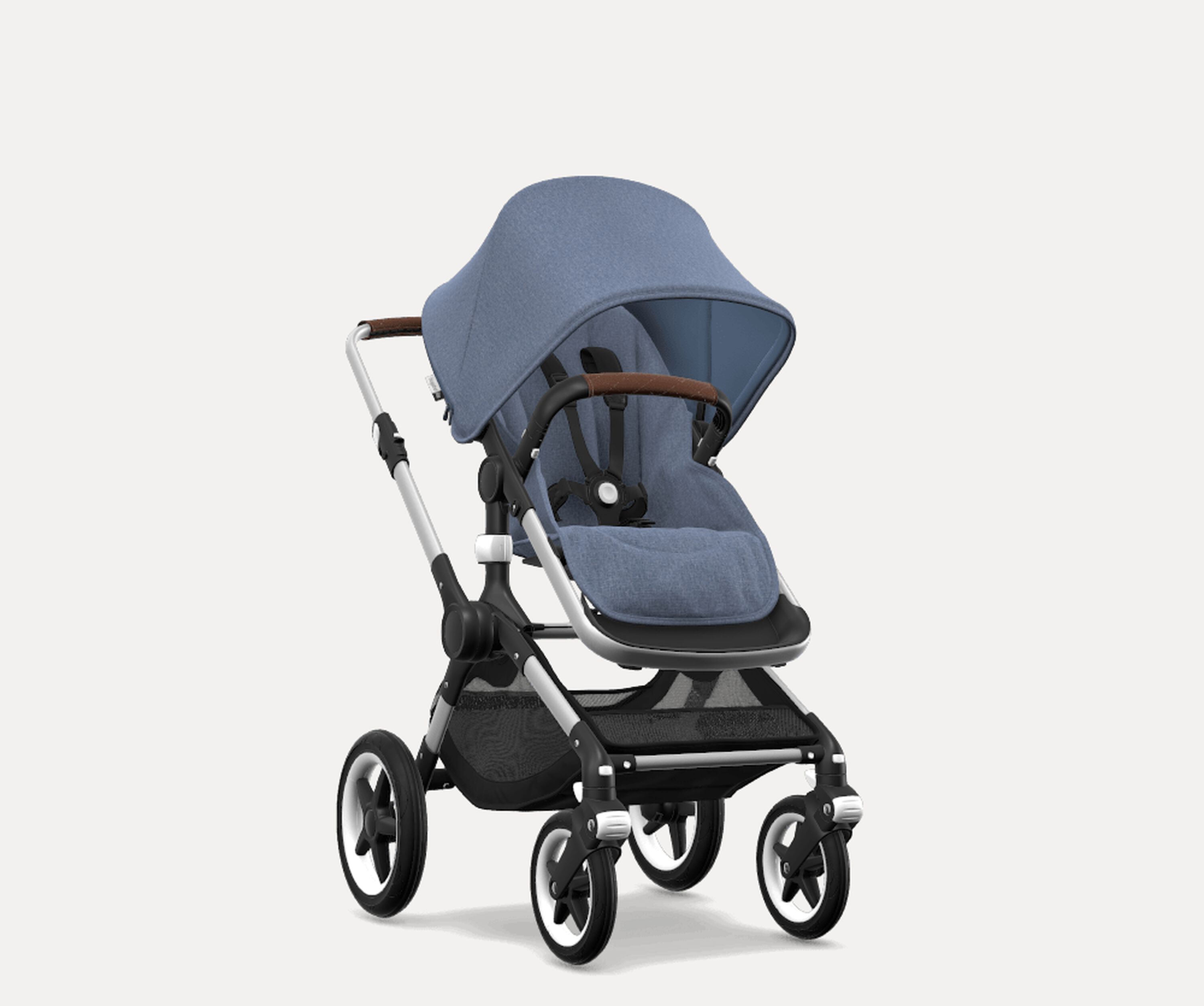 Refurbished Bugaboo Fox complete US ALU/BLUE MELANGE-BLUE MELANGE - Main Modal Image Slide 2 of 2