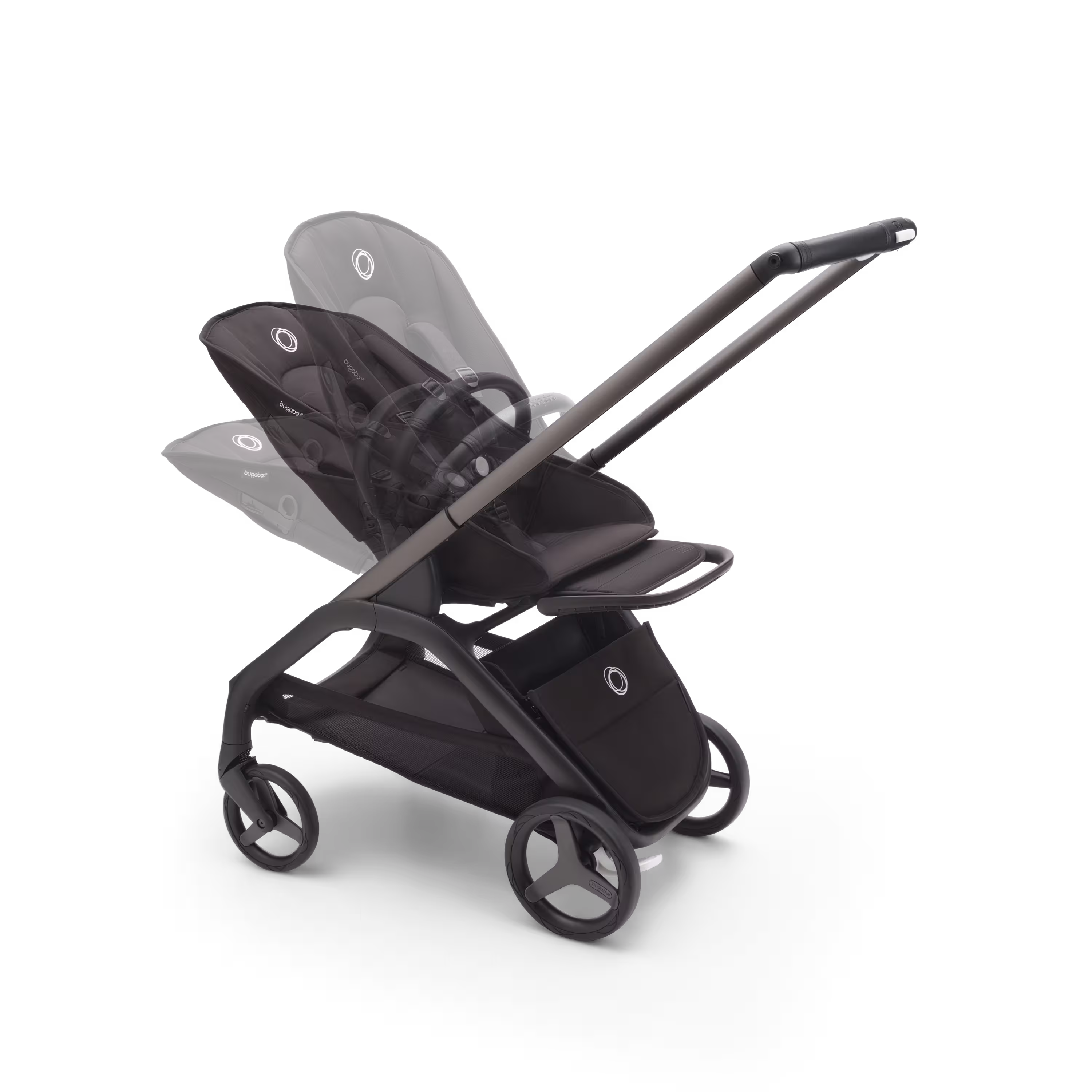 Refurbished Bugaboo Dragonfly 2-in-1 pushchair black base, dark cherry red fabrics, dark cherry red sun canopy - Main Modal Image Slide 4 of 9