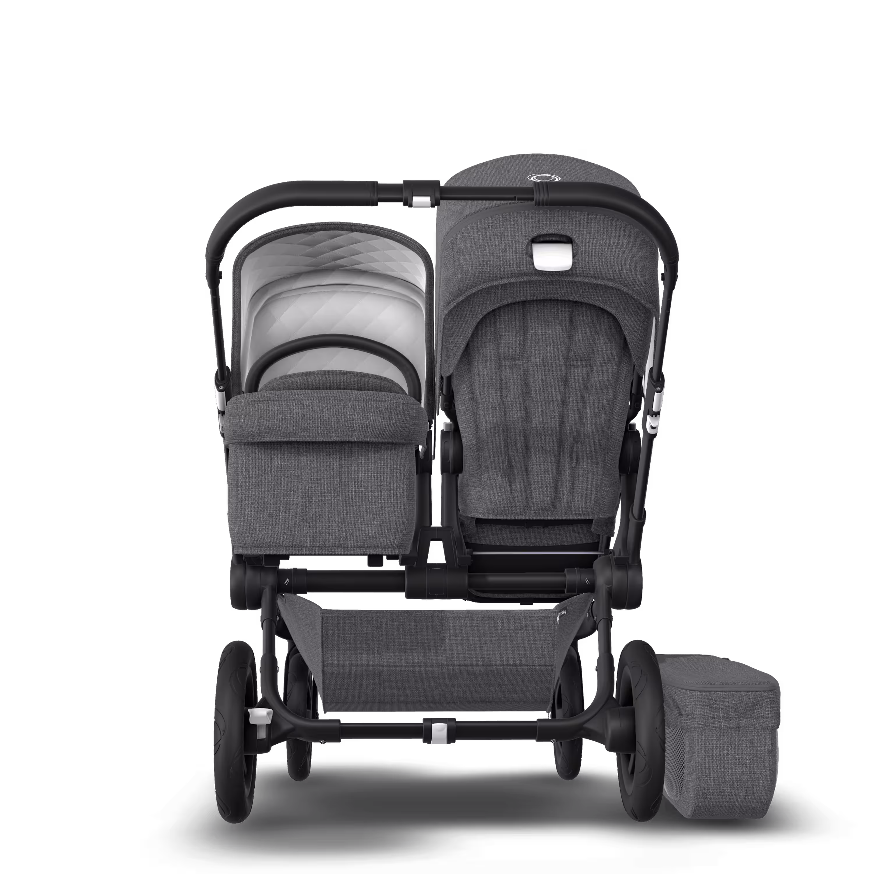 UK Bugaboo Donkey 2 Duo Classic Grey Melange, Black Chassis - Main Modal Image Slide 3 of 6