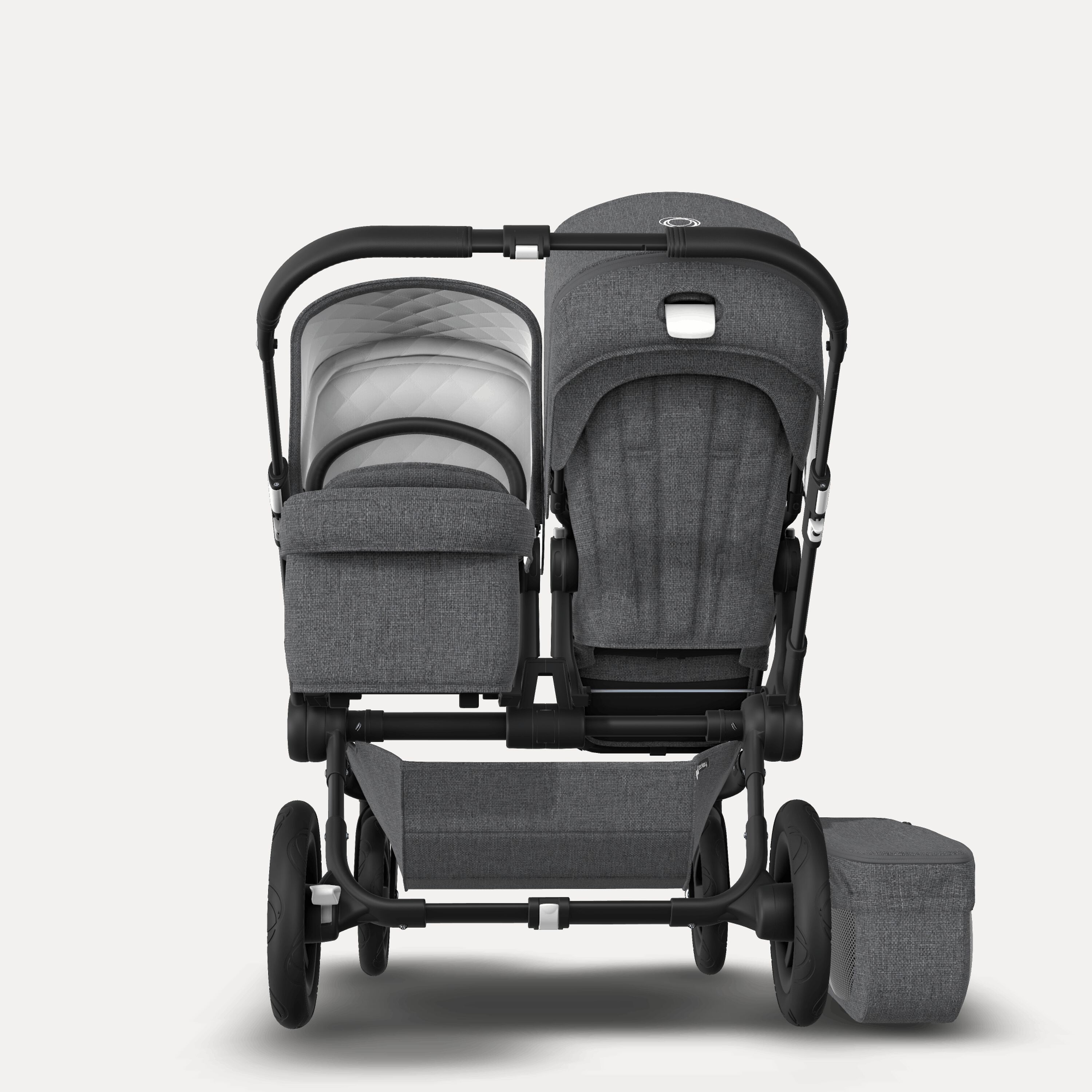 UK Bugaboo Donkey 2 Duo Classic Grey Melange, Black Chassis - Main Modal Image Slide 3 of 6