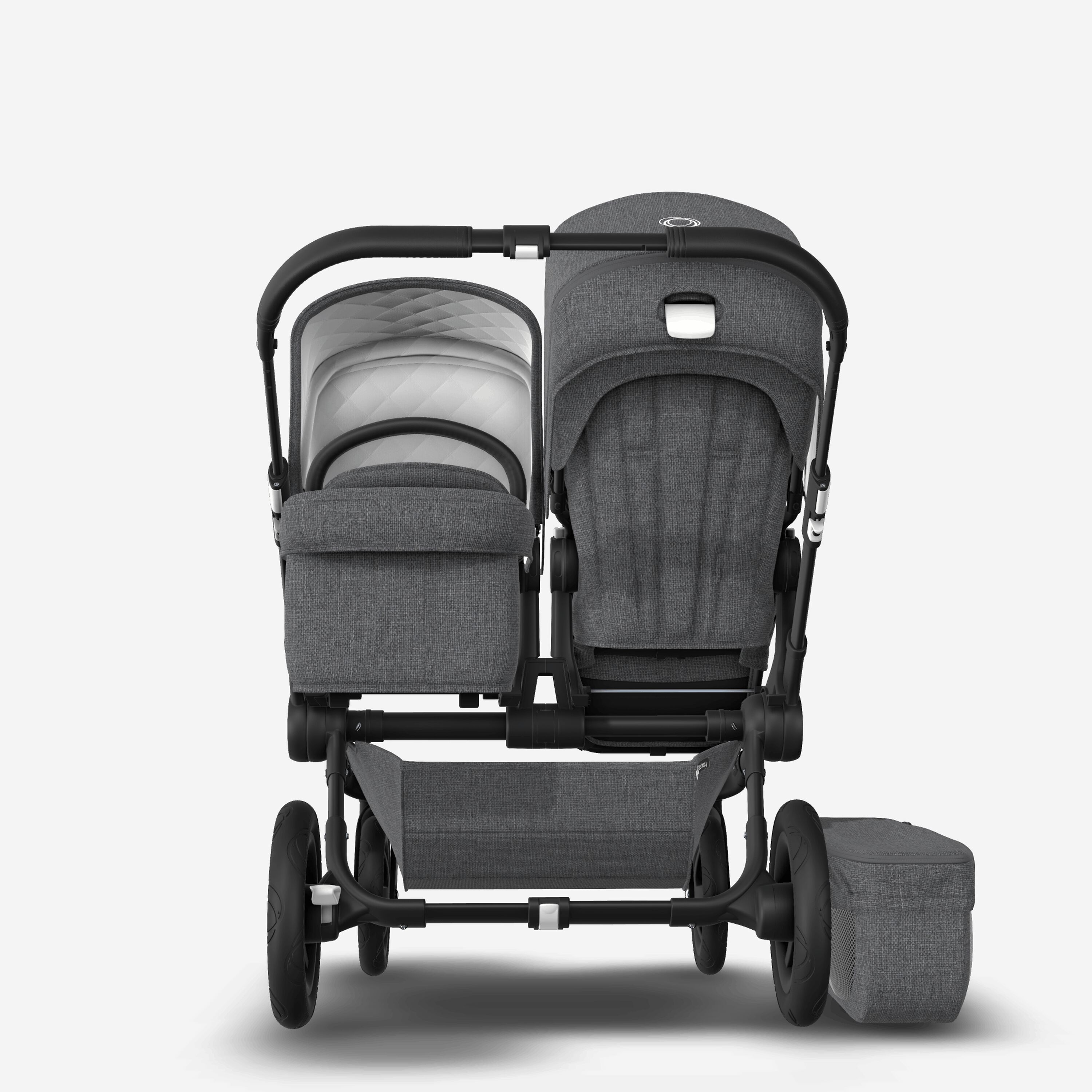 UK Bugaboo Donkey 2 Duo Classic Grey Melange, Black Chassis - Main Modal Image Slide 3 of 6