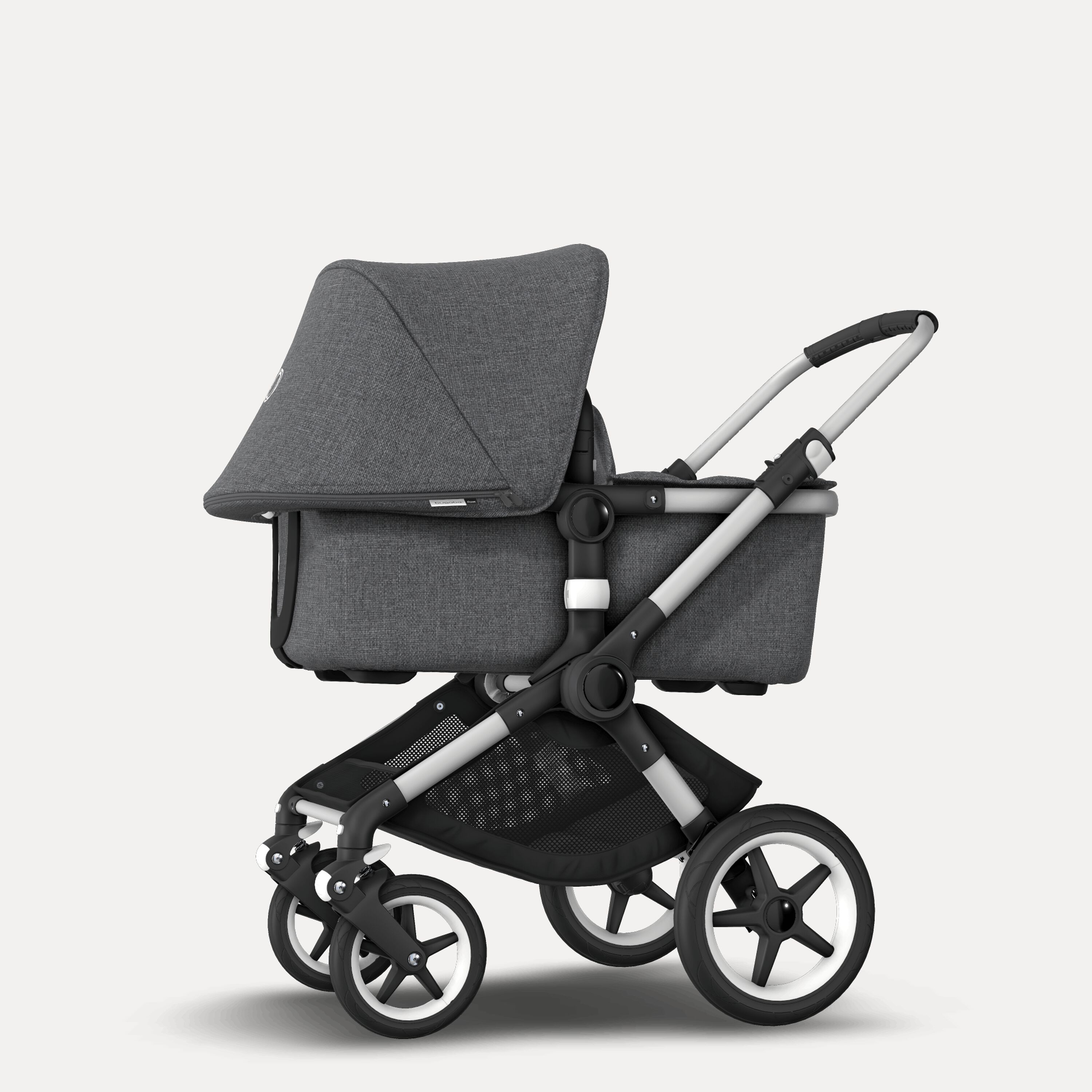 Refurbished Bugaboo Fox complete ALU/GREY MELANGE-GREY MELANGE - Main Modal Image Slide 2 van 6