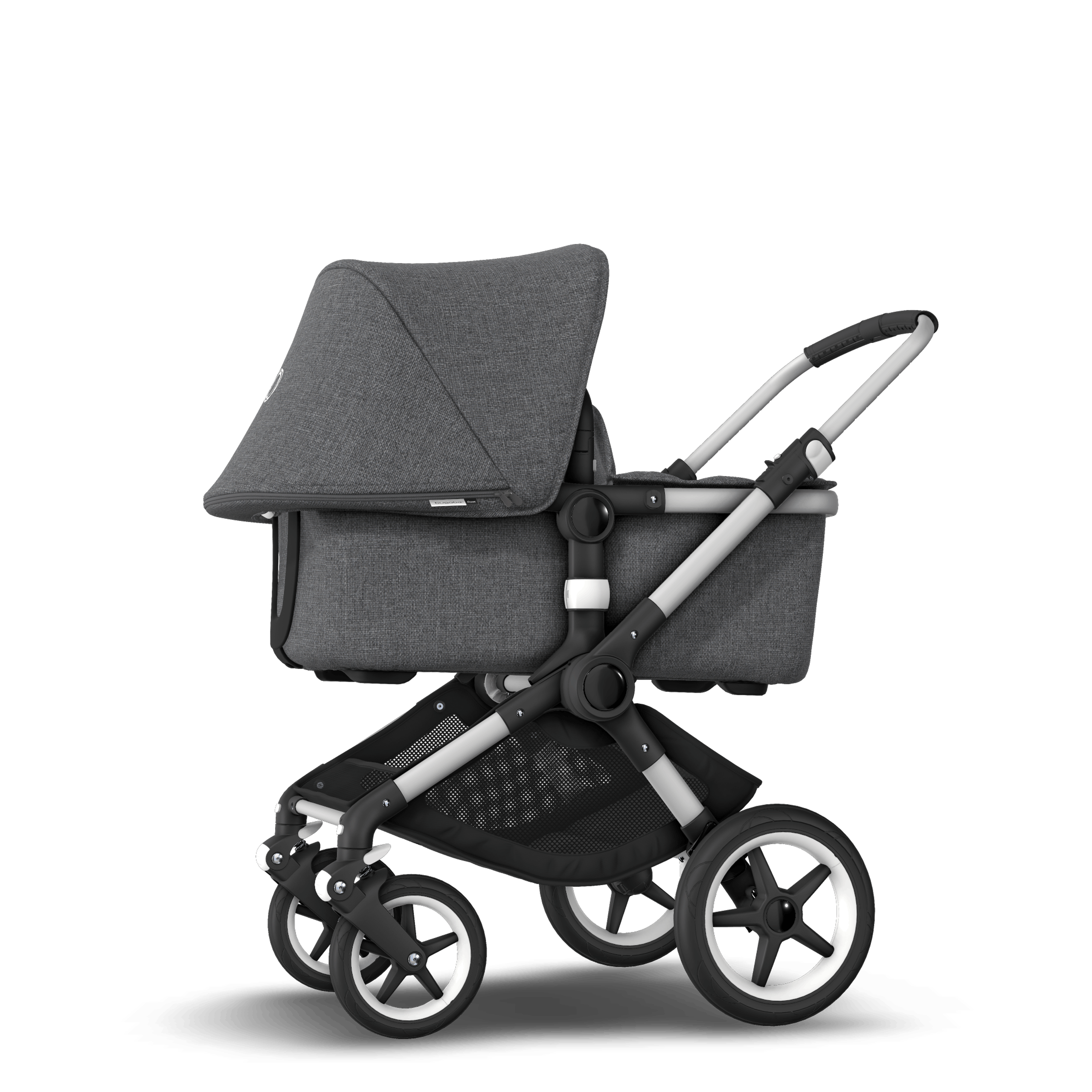 Refurbished Bugaboo Fox complete ALU/GREY MELANGE-GREY MELANGE - Thumbnail Slide 2 van 6