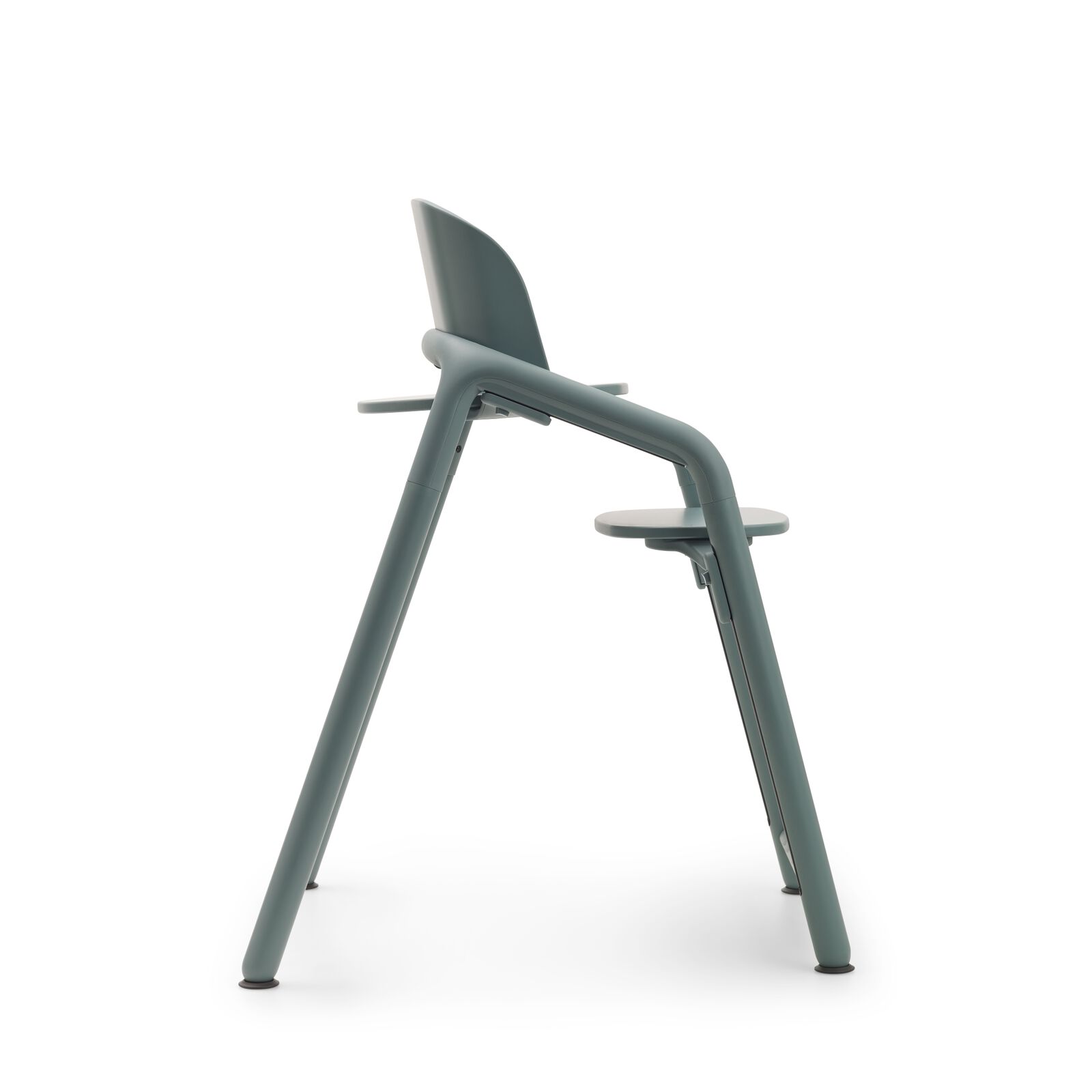 Side view of the Bugaboo Giraffe chair in blue.