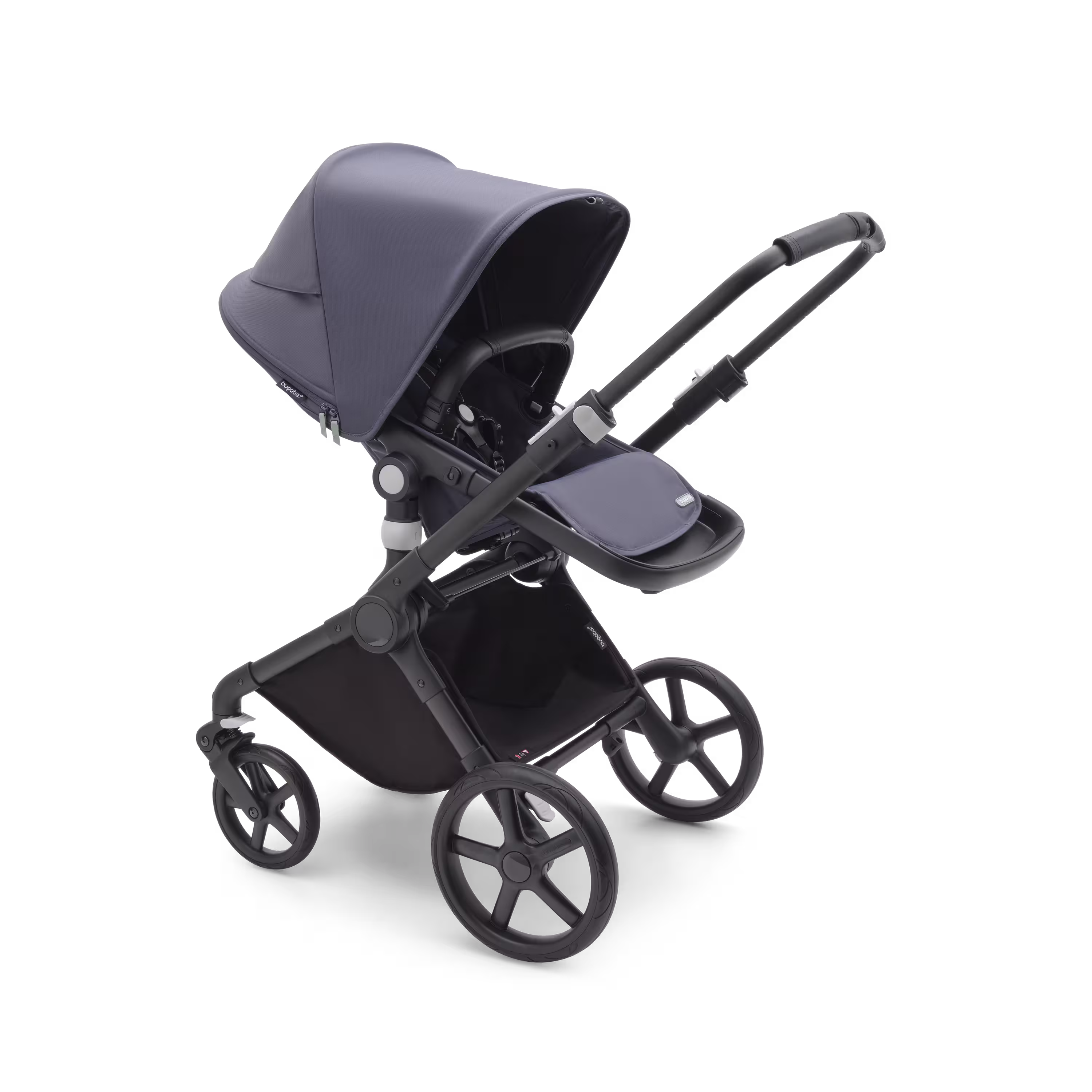 Bugaboo Fox Cub 2-in-1 stroller black base, stormy blue fabrics, stormy blue sun canopy - Main Modal Image Slide 2 of 12