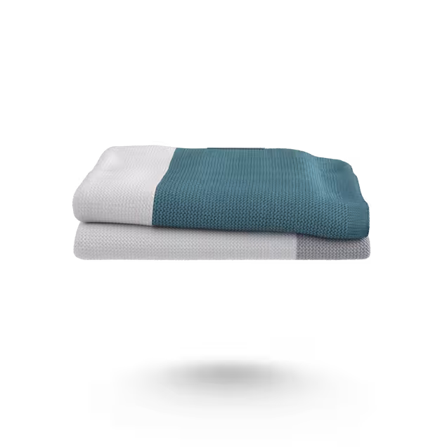 Bugaboo Light Cotton Blanket - PETROL BLUE MULTI - Main Image Slide 6 of 8
