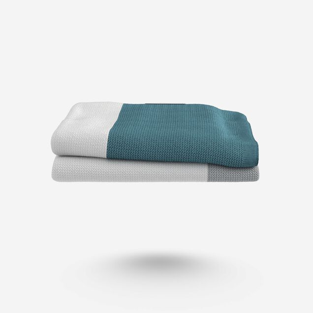 Bugaboo Light Cotton Blanket - PETROL BLUE MULTI - Main Image Slide 6 of 8