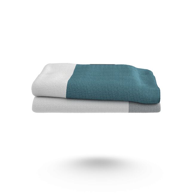 Bugaboo Light Cotton Blanket - PETROL BLUE MULTI - Main Image Slide 6 of 8