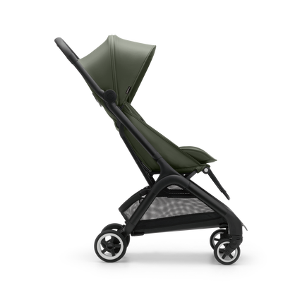 Bugaboo Butterfly seat stroller black base, forest green fabrics, forest green sun canopy - view 2