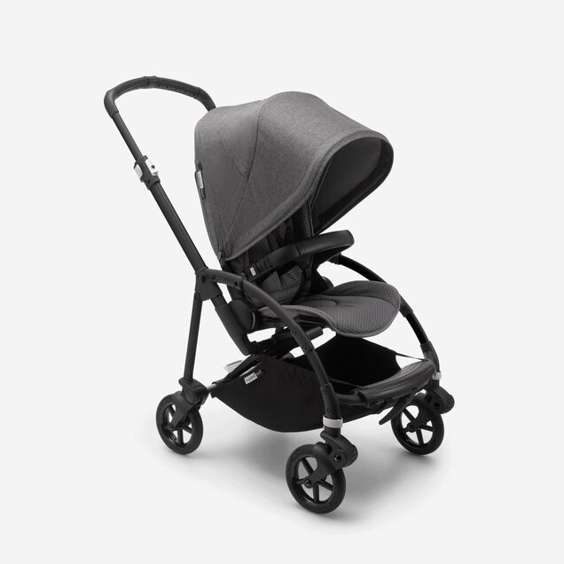 Bugaboo Bee 6 seat stroller grey mélange sun canopy, grey mélange fabrics, black base - Main Image Slide 1 of 3