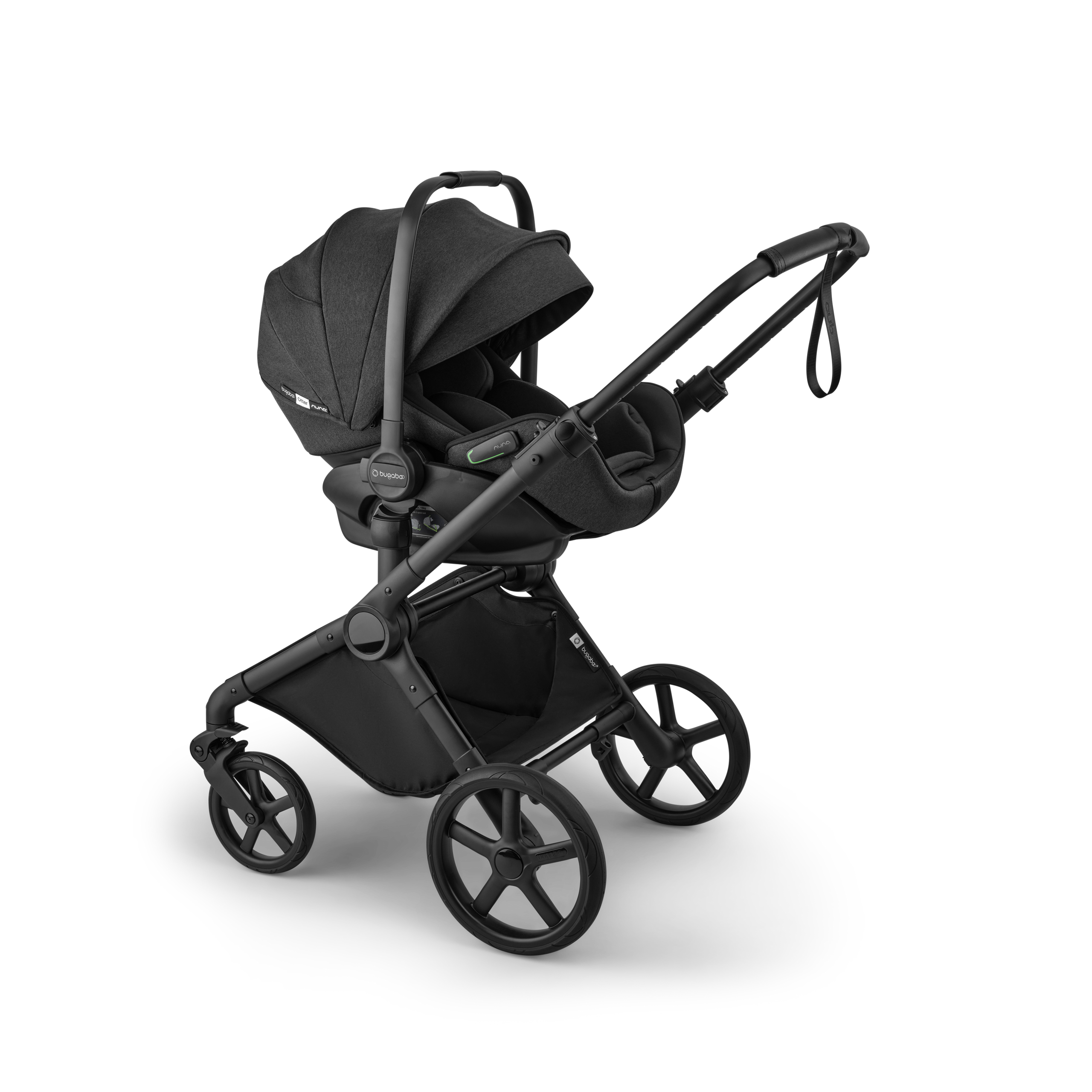 Bugaboo Cub 2-in-1 pushchair black base, forest green fabrics, forest green sun canopy - Thumbnail Slide 11 of 12