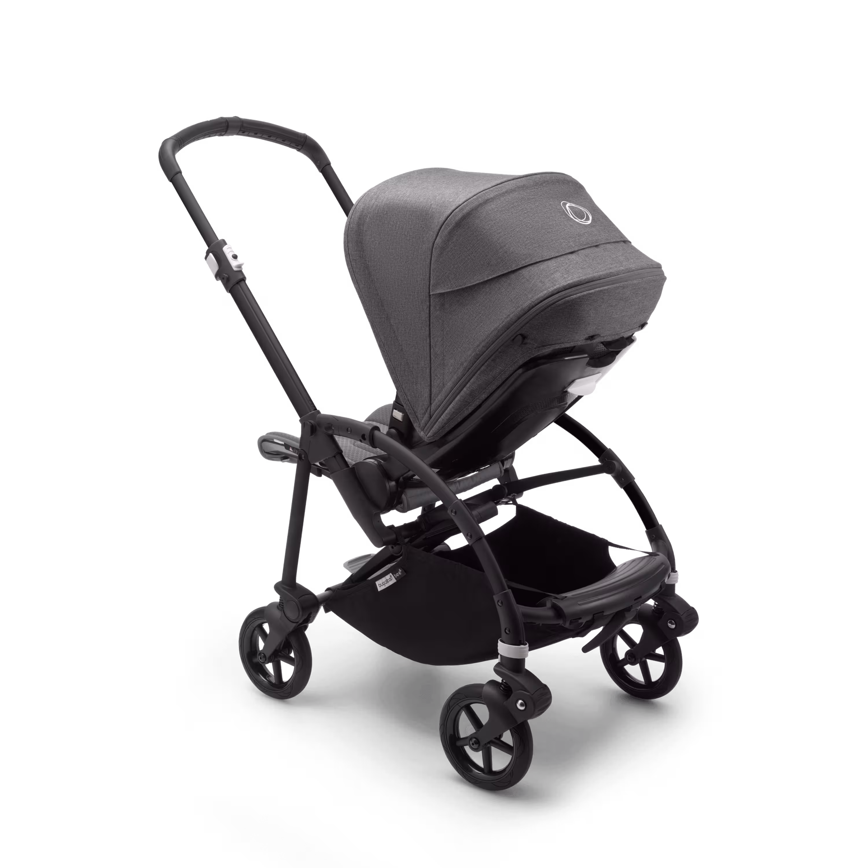 Bugaboo Bee 6 bassinet and seat stroller grey mélange sun canopy, grey mélange fabrics, black base - Main Modal Image Slide 3 of 3