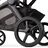 A close-up of the rear wheels and underseat basket of the Bugaboo Kangaroo 2-in-1 stroller. - Thumbnail Slide 14 of 18