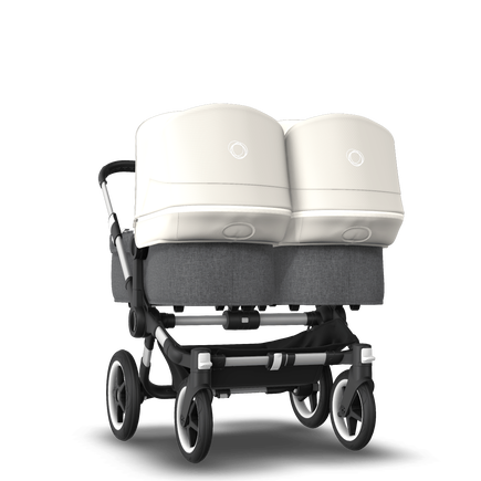 US - Bugaboo D3T stroller bundle aluminum grey melange fresh white