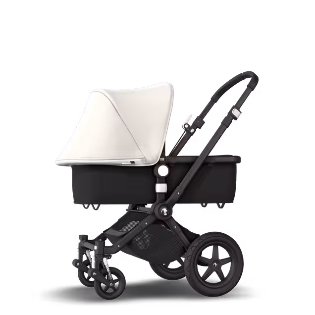 Bugaboo Cameleon 3 Plus seat and bassinet stroller fresh white sun canopy, black fabrics, black base - Main Image Slide 2 of 9