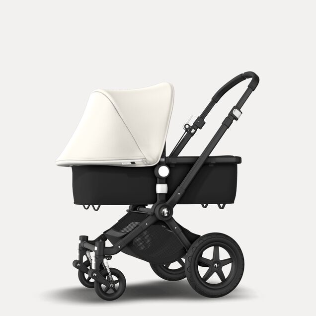 Bugaboo Cameleon 3 Plus seat and bassinet stroller fresh white sun canopy, black fabrics, black base - Main Image Slide 2 of 9