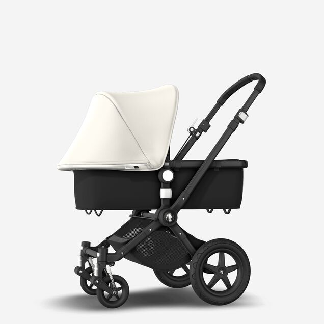Bugaboo Cameleon 3 Plus seat and bassinet stroller fresh white sun canopy, black fabrics, black base - Main Image Slide 2 of 9