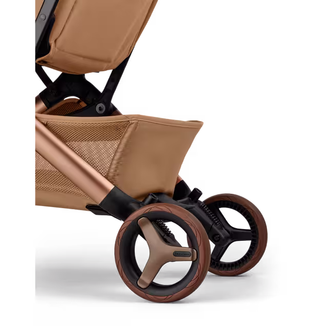 Bugaboo x Stella McCartney Butterfly 2 travel pushchair tobacco brown base, tobacco brown fabrics, tobacco brown sun canopy - Main Image Slide 8 of 11