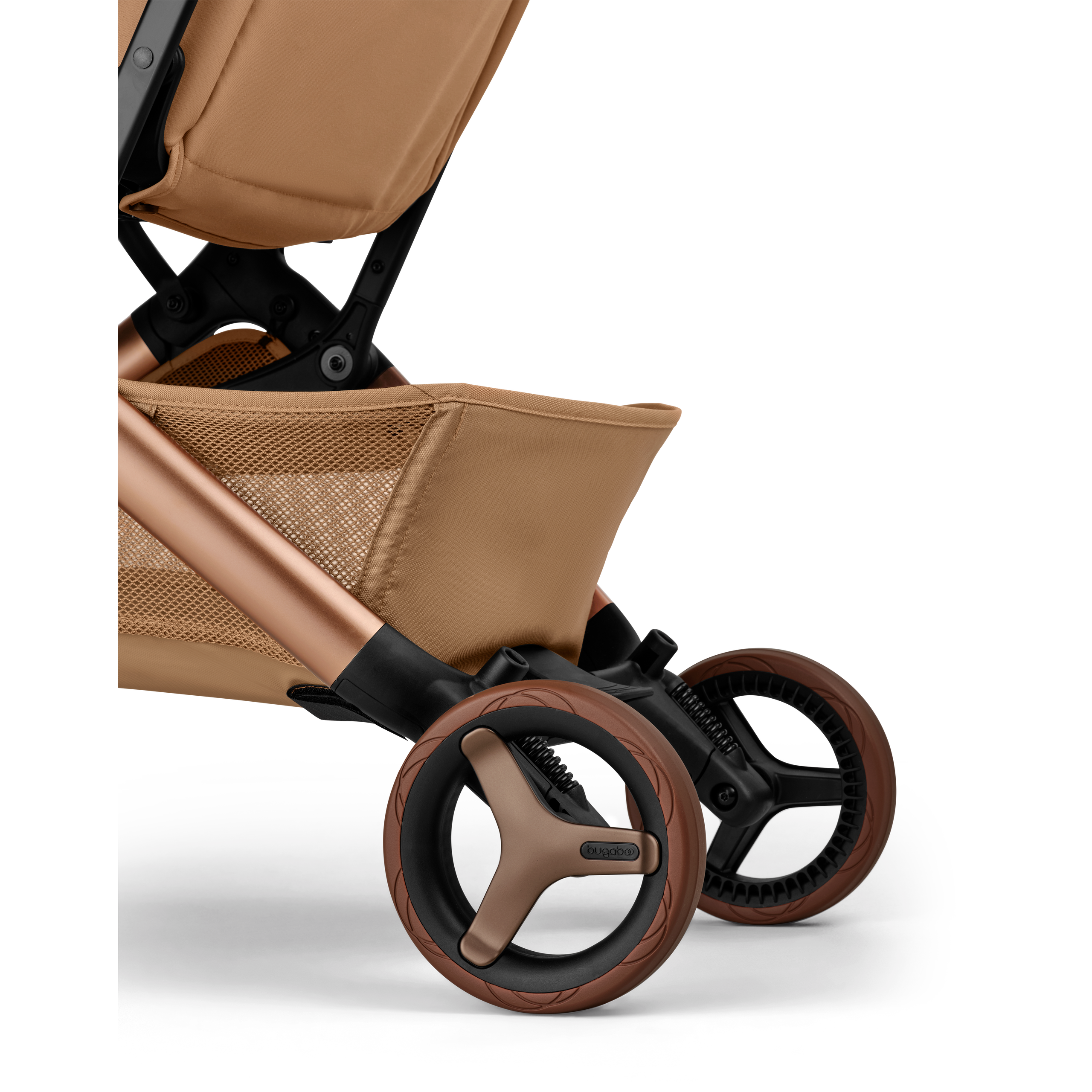 Bugaboo x Stella McCartney Butterfly 2 travel pushchair tobacco brown base, tobacco brown fabrics, tobacco brown sun canopy - Thumbnail Slide 8 of 11