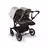 Bugaboo Donkey 5 twin stroller graphite base, grey mélange fabrics, misty white sun canopy - Thumbnail Slide 3 of 12