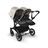 Bugaboo Donkey 5 twin stroller graphite base, grey mélange fabrics, misty white sun canopy - Thumbnail Slide 3 of 12