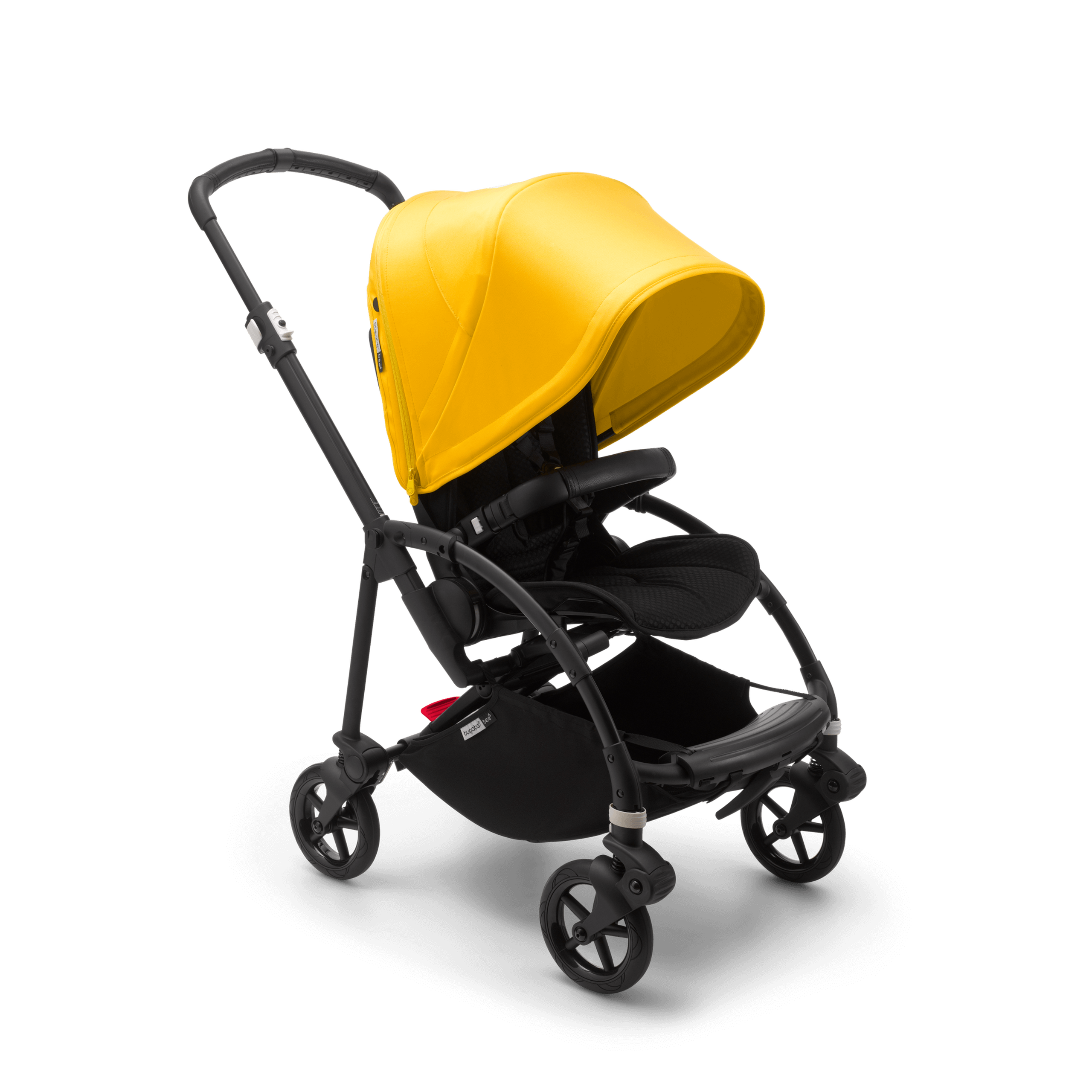 Bugaboo Bee 6 seat stroller lemon yellow sun canopy, black fabrics, black base - Thumbnail Slide 1 of 2