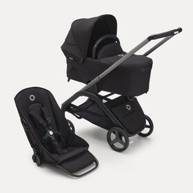 Bugaboo Dragonfly 2-in-1 stroller graphite base, midnight black fabrics, midnight black sun canopy
