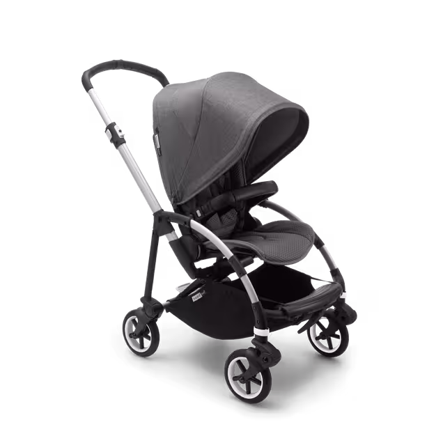 Bugaboo Bee 6 seat stroller grey melange sun canopy, grey melange fabrics, aluminium base - Main Image Slide 1 of 5
