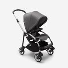 Bugaboo Bee 6 seat stroller grey melange sun canopy, grey melange fabrics, aluminium base