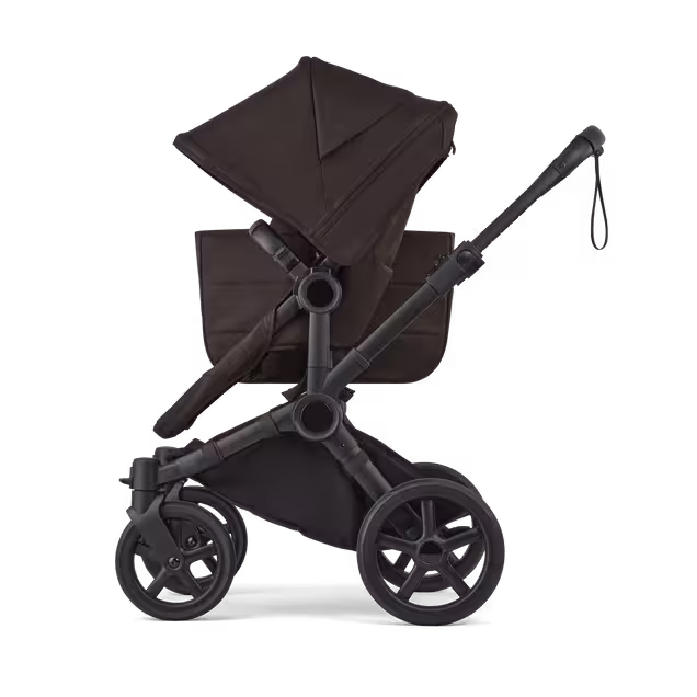 Bugaboo Donkey 6 2-in-1  pushchair black base, cocoa brown fabrics, cocoa brown sun canopy - Main Image Slide 4 of 9