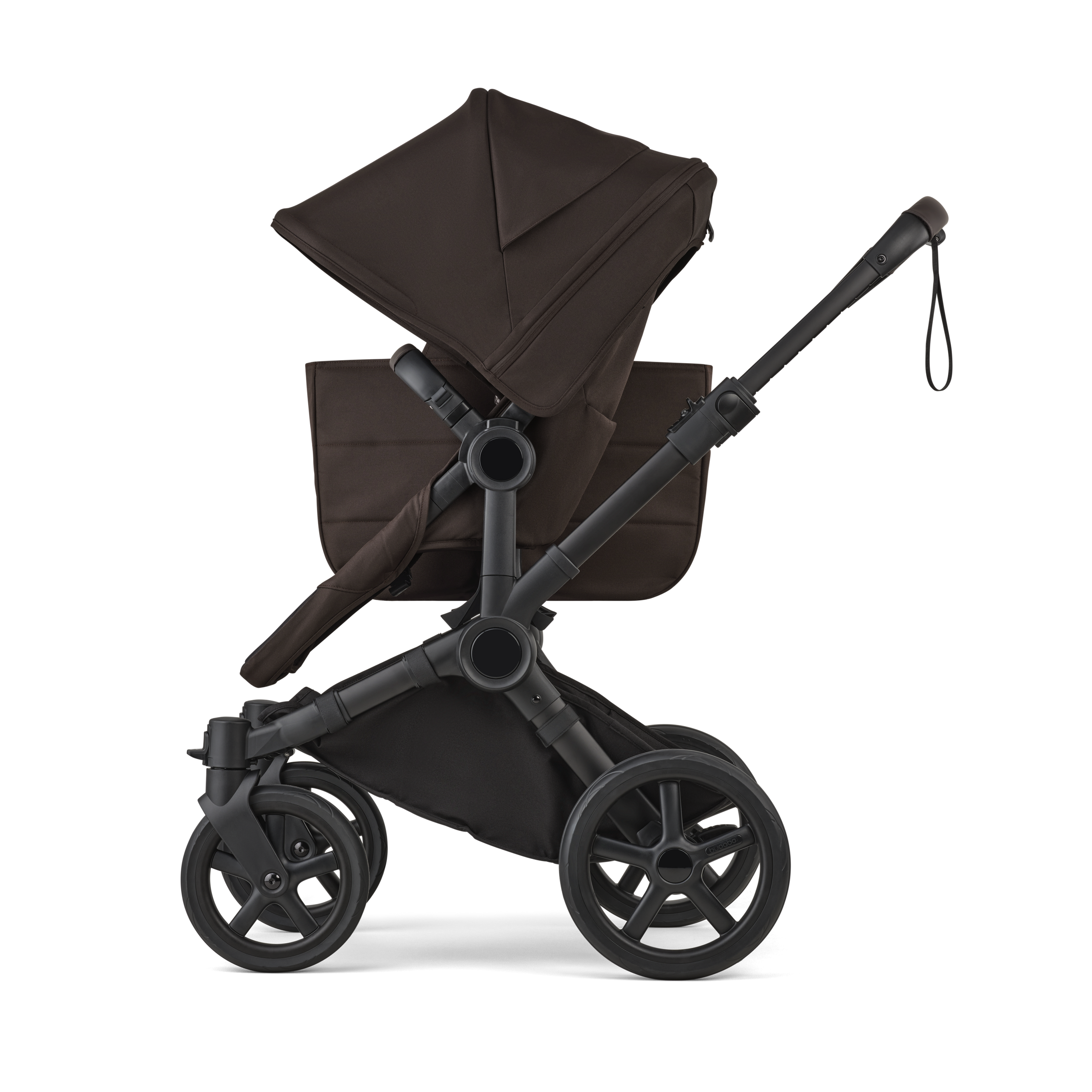 Bugaboo Donkey 6 2-in-1  pushchair black base, cocoa brown fabrics, cocoa brown sun canopy - Thumbnail Slide 4 of 9